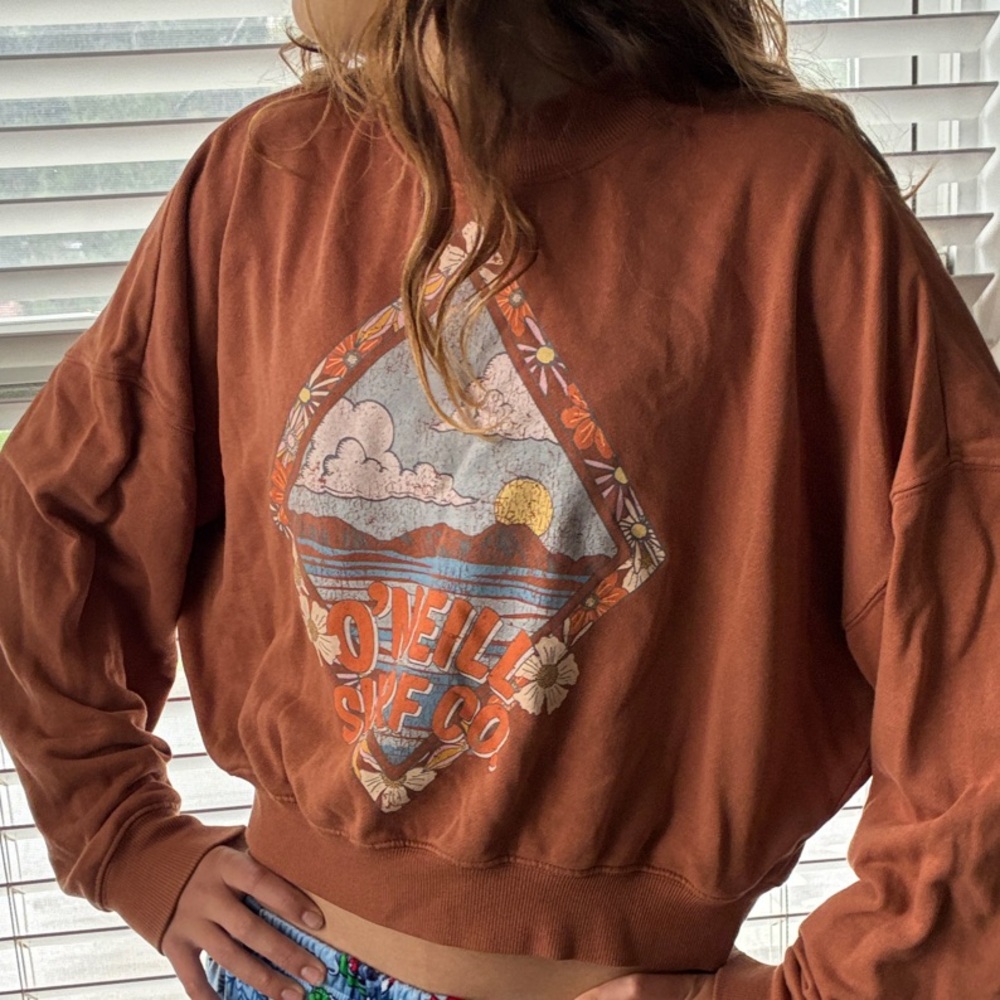 O’Neill  Women's Graphic Crew Neck Sweater - Brown